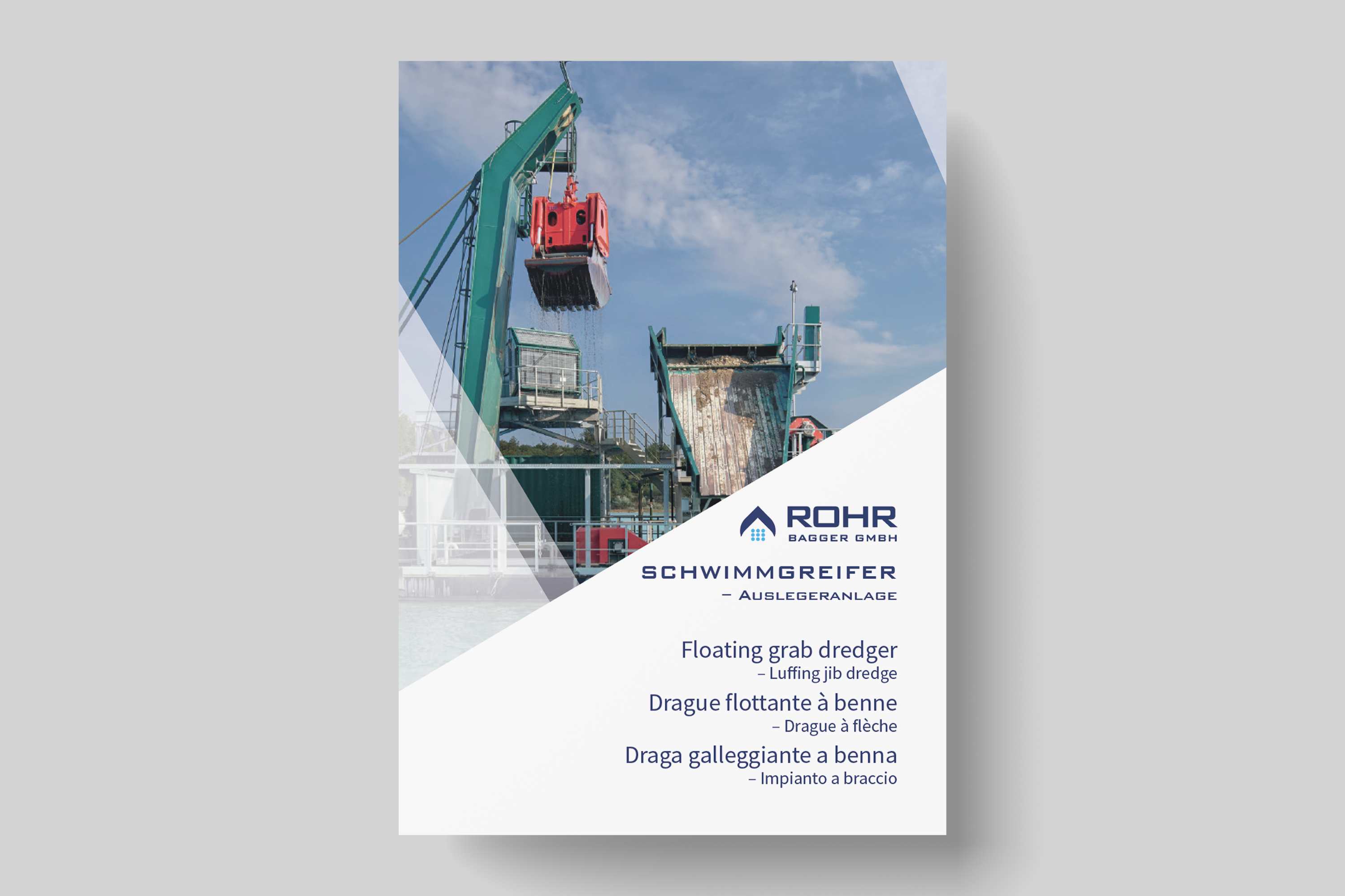 Floating grab jib dredger