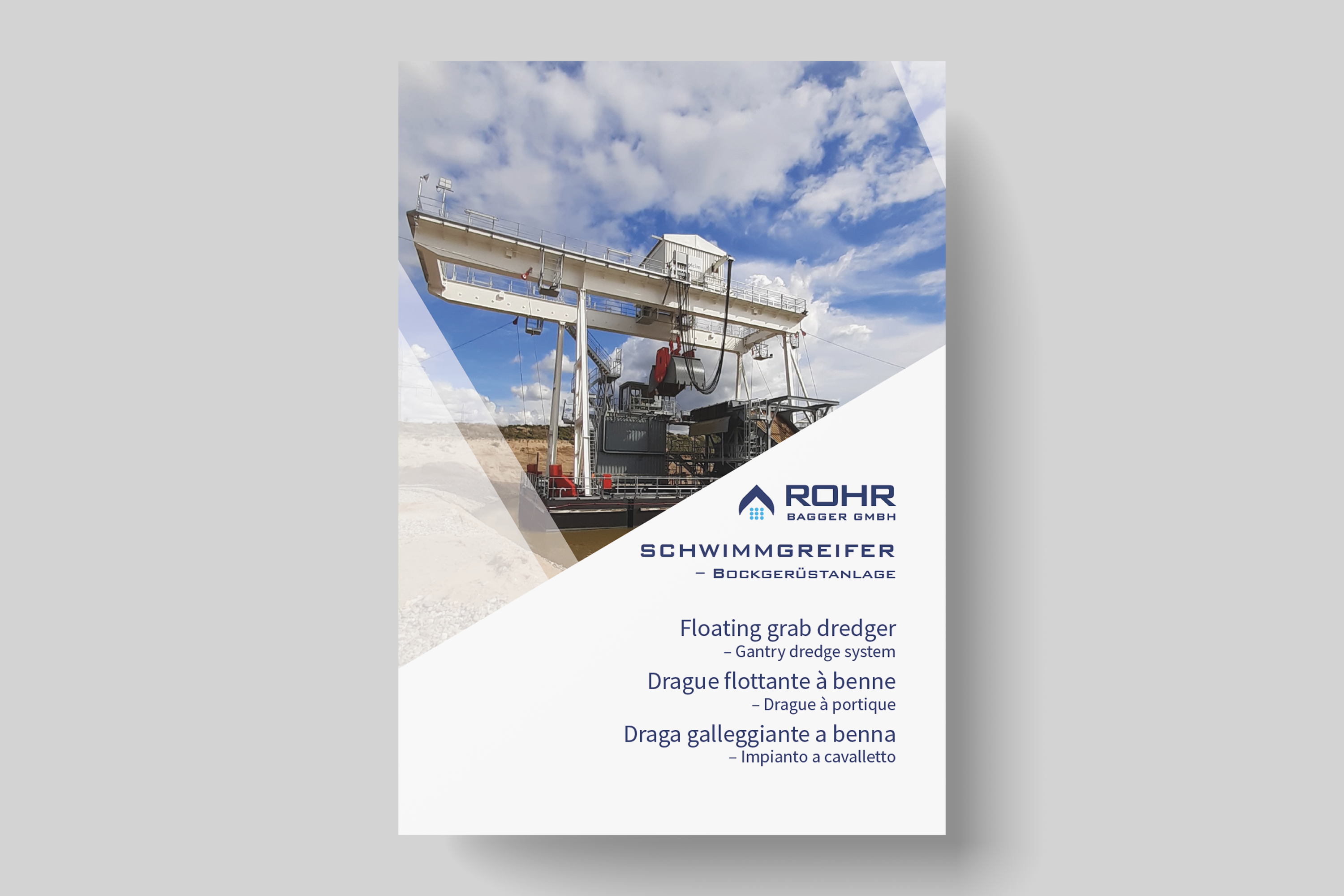Floating grab gantry-frame dredger
