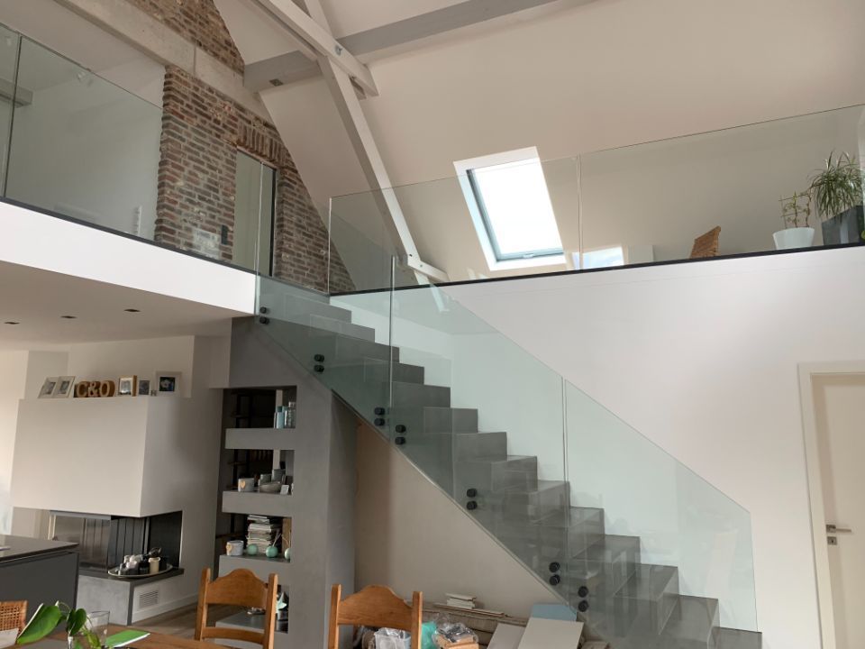 Treppengeländer aus Glas