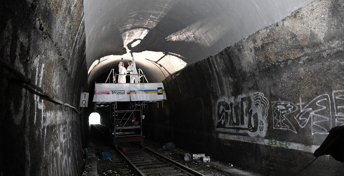 Schlossbergtunnel Tübingen – Negativabdichtung mit Tricoflex