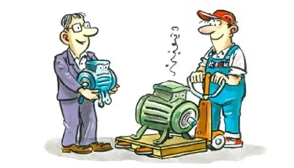 Abholung des Motors