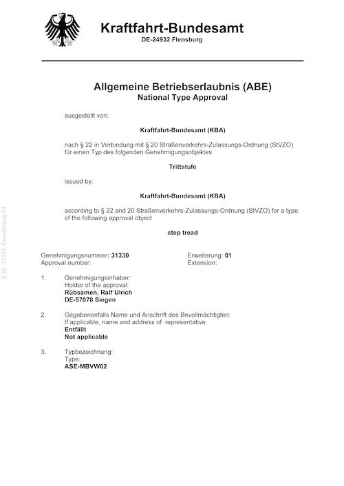 Trittstufe Typ ASE-MBVW02 (Mercedes-Benz/VW)