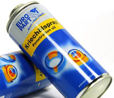 Etikett mit High-Performance-Lack