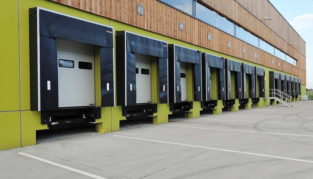 Dockshelter an einer Laderampe