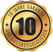 10-year warranty on cast boiler sections