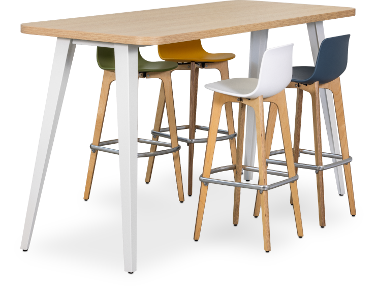 SPIDER M-H Meetingtisch mit Hochstühlen