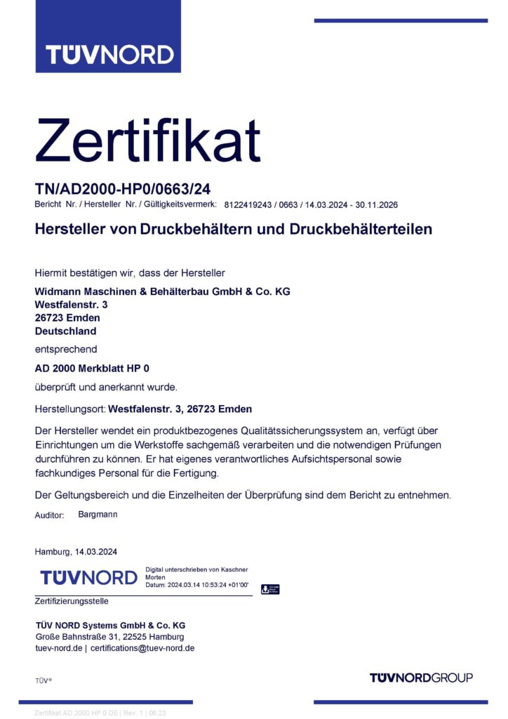 TÜV-Zertifikat (Schweißfachbetrieb)