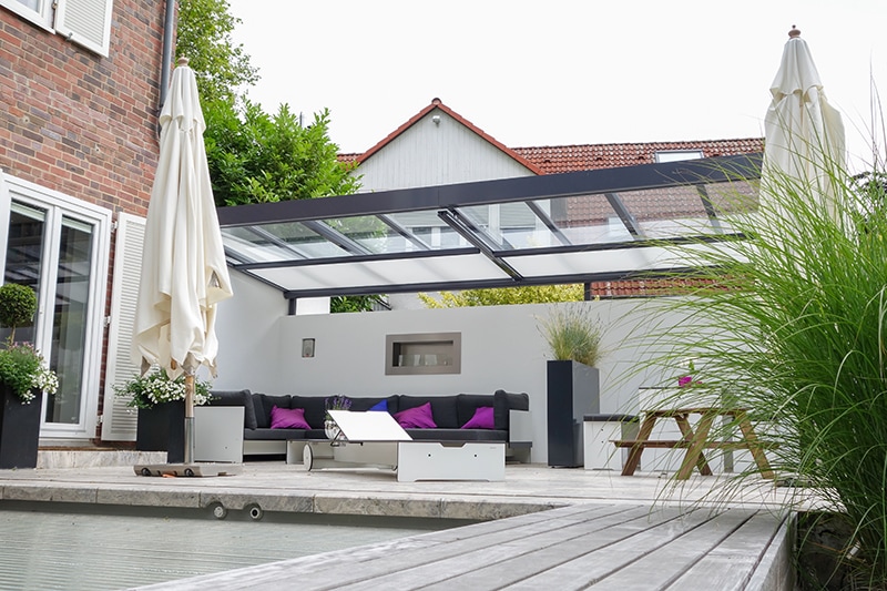 Freistehendes Solarlux-Terrassendach
