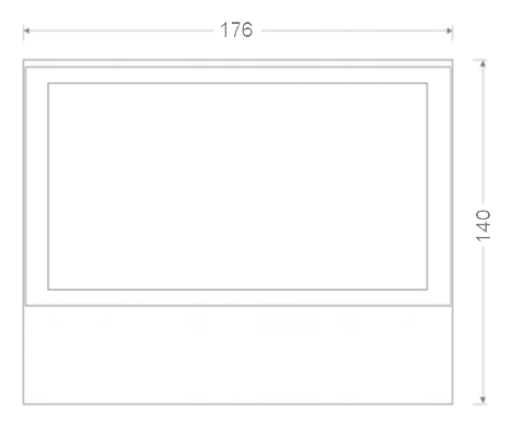 Maßzeichnung IS53W WiFi Touch Innenstation