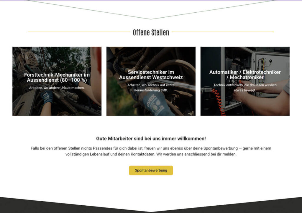 Offene Stellen bei der Herzog Forsttechnik AG