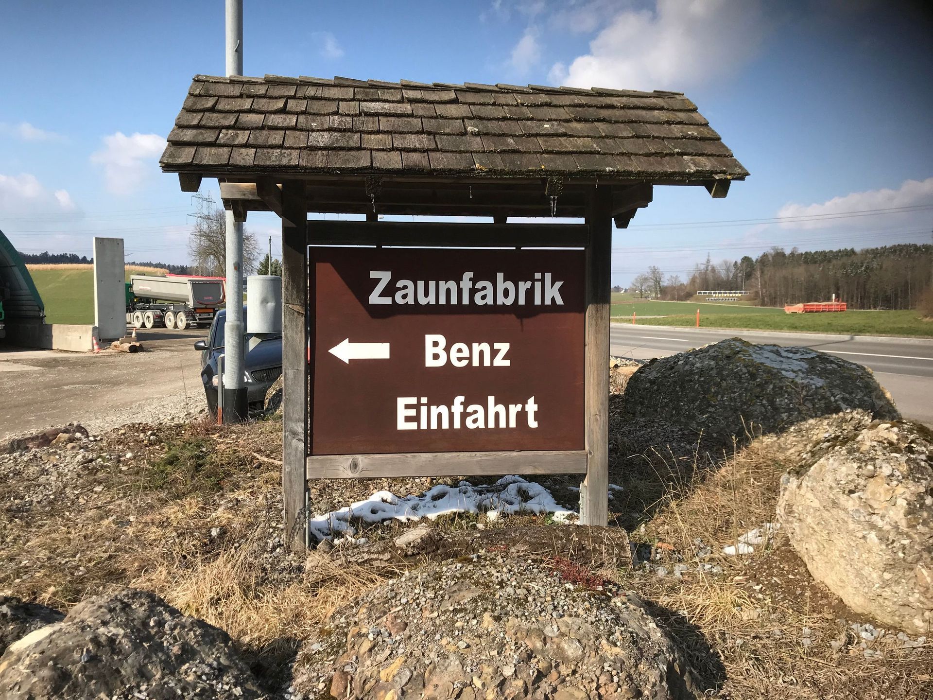 Firmenschild Benz Zaunfabrik