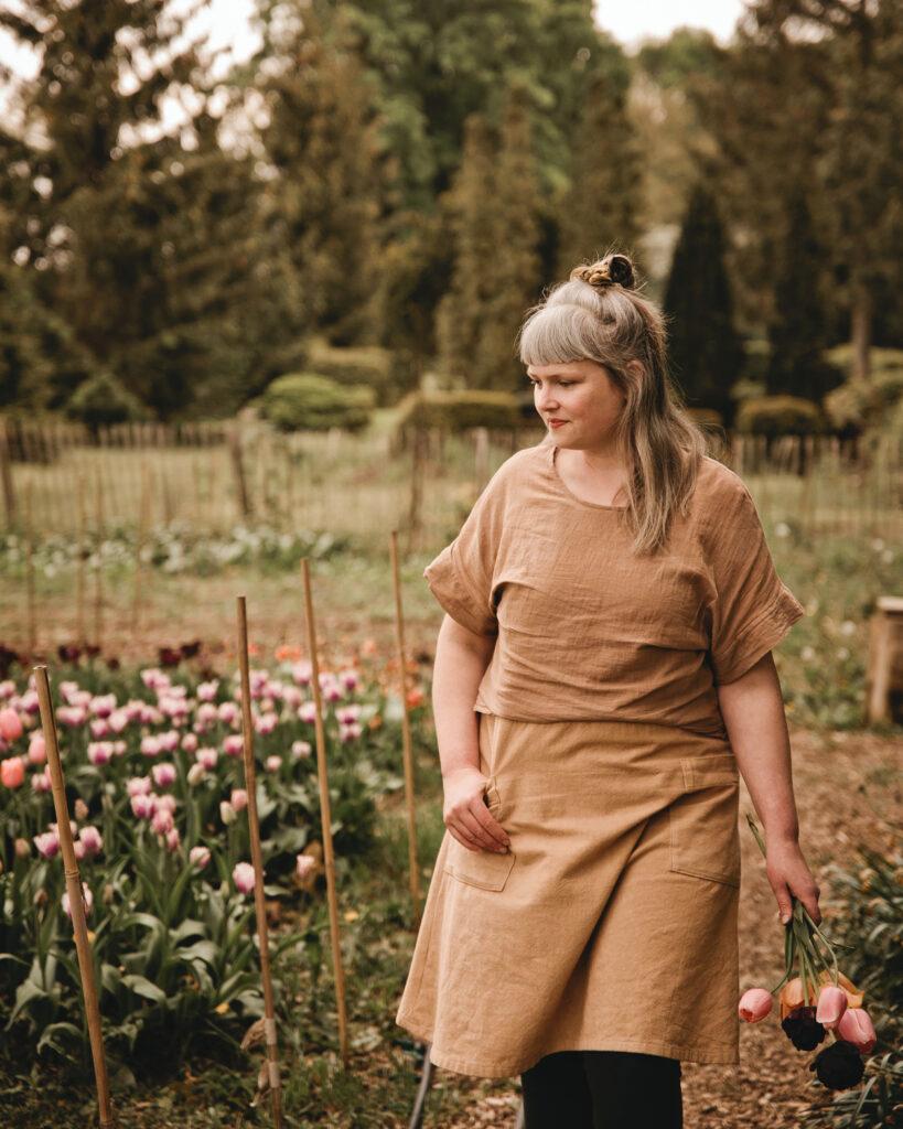 Elke Fiebig auf der Blumenfarm