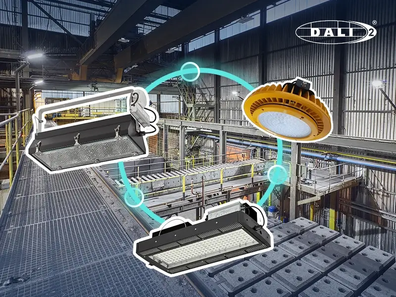 Industriehalle mit DALI-2-Lichtmanagement