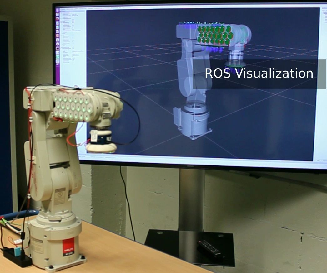 Roboterarm Mitsubishi RV-2SQ mit e-skin