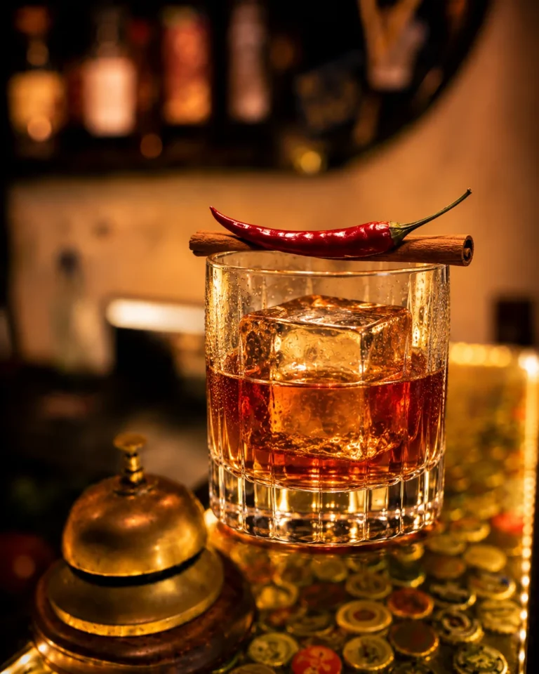 Cocktail: Feuer über dem Kanal