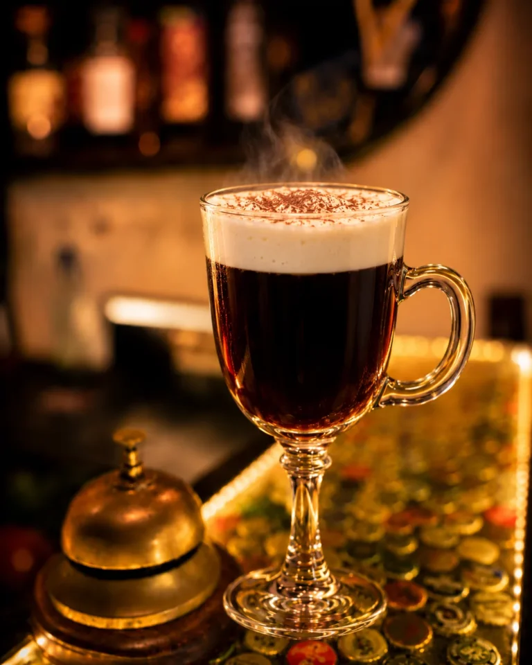 Cocktail: Irish Coffee, ohne Zuckerdose
