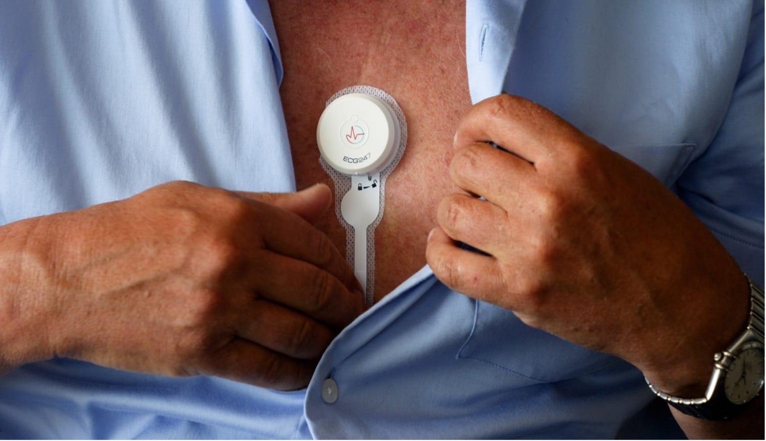 Patient mit ECG247-Sensor