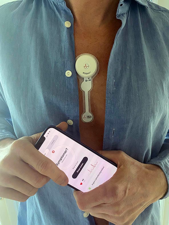 ECG247-Sensor am Brustkorb