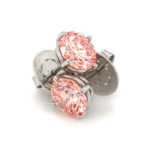 4Bubbles Ohrstecker, 4 ct total, Fancy Color Pink, 4-Prong