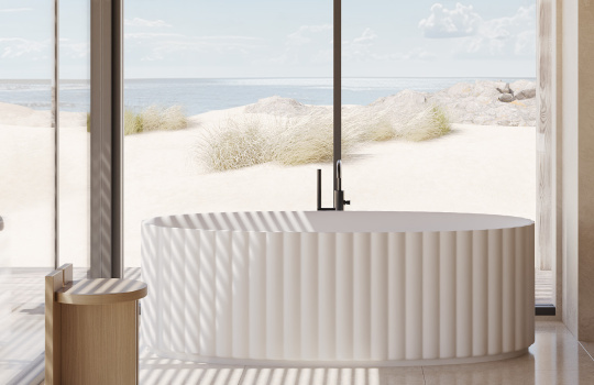 Solid-surface bathtub