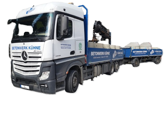 LKW-Kran-Zug für Lieferung und Selbstentladung an der Baustelle