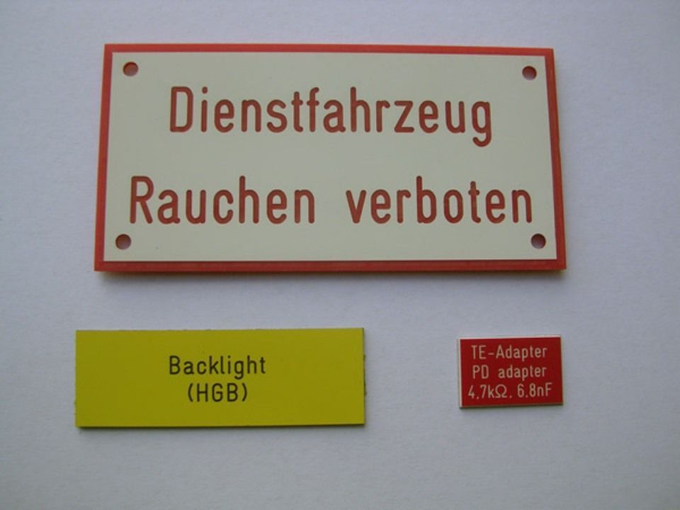 Kunststoffschild