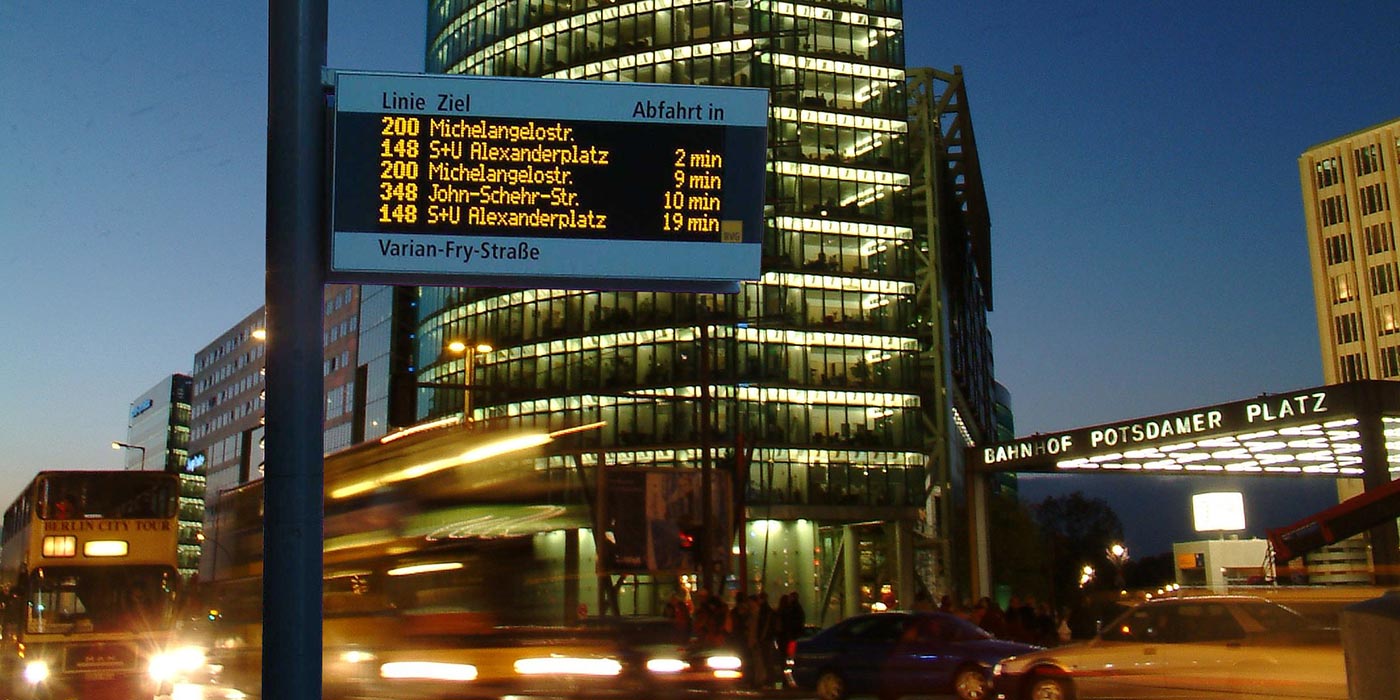 DFI-Anzeiger für die Berliner Verkehrsbetriebe (BVG), Potsdamer Platz