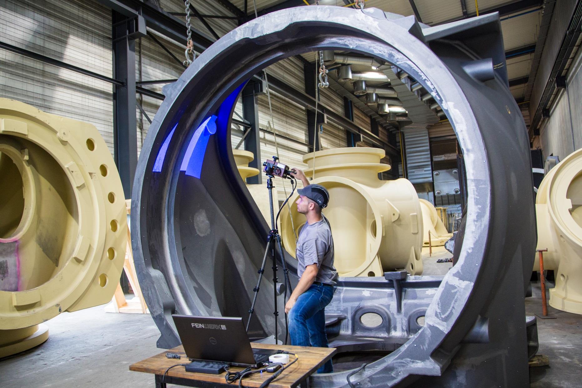 3D-Scan zur Qualitätskontrolle einer Rotornabe
