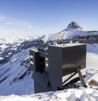 Solarfassade Bergstation Scex Rouge