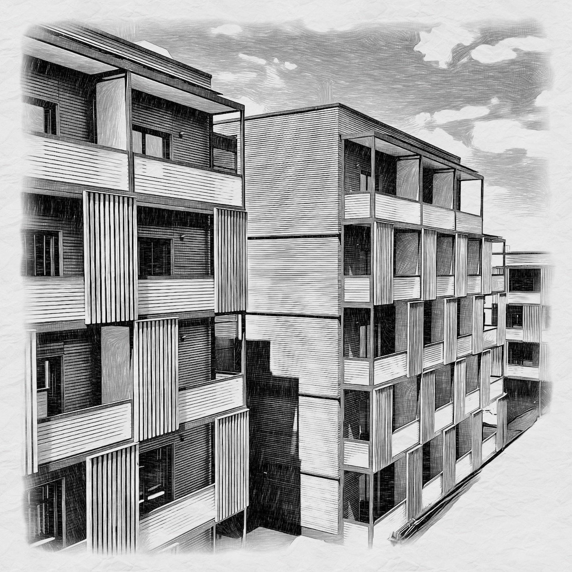Modulare Wohnsiedlung Stuttgart, 330 Wohnungen, 212 Module