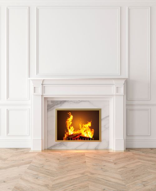 Kamin nach Mass
