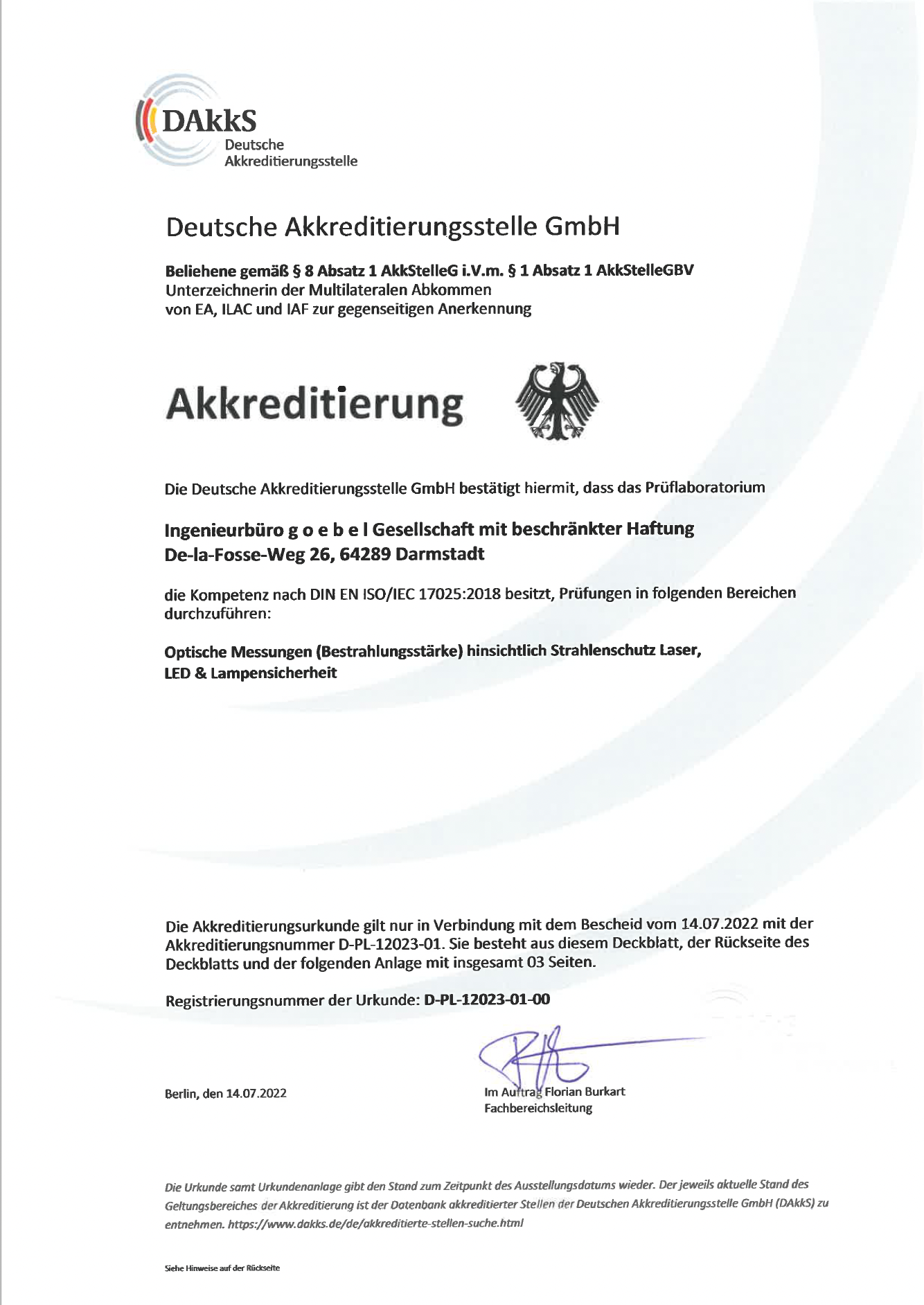 Akkreditiertes Prüflabor