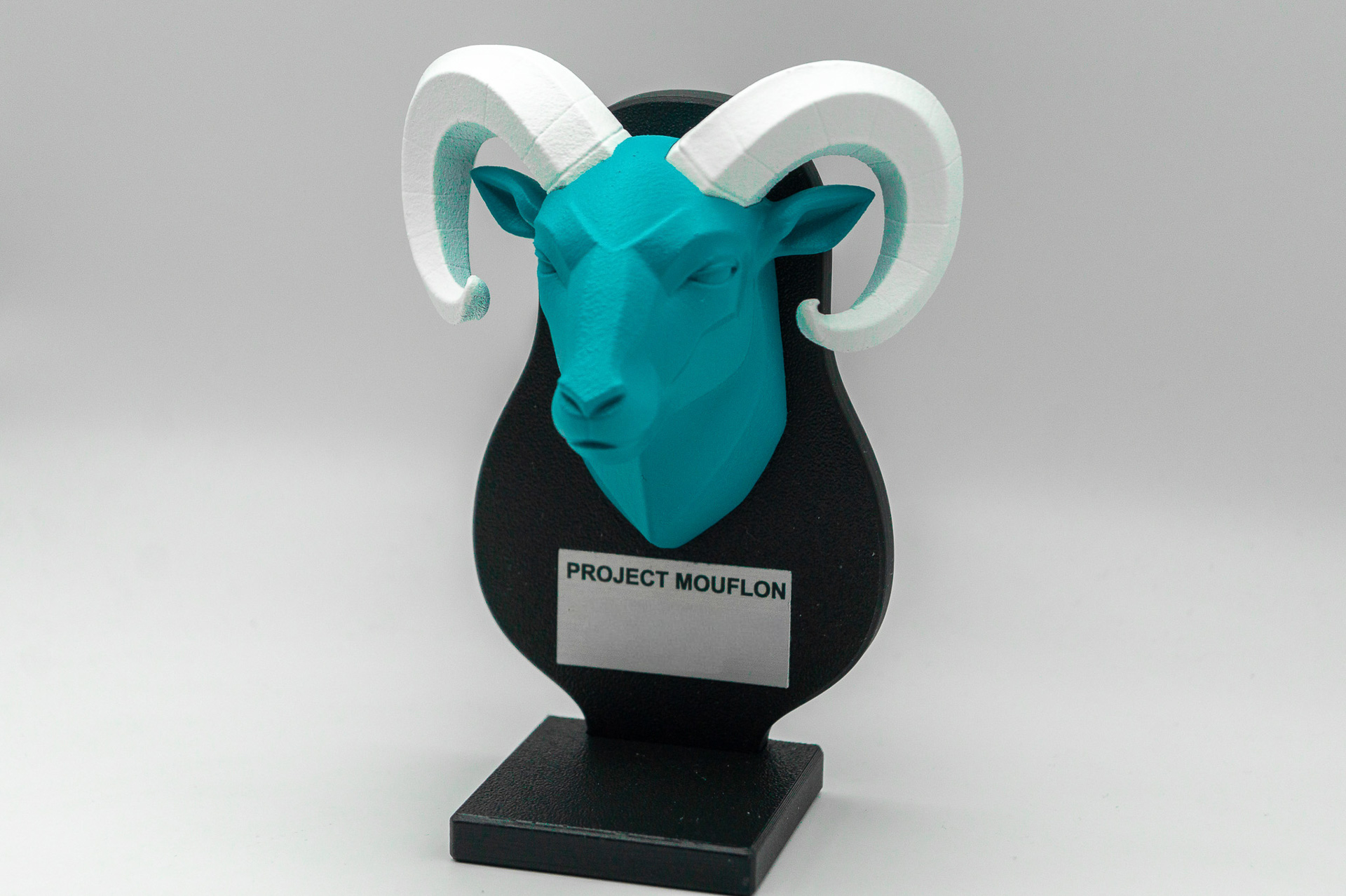 Lackierte und montierte Trophäenserie