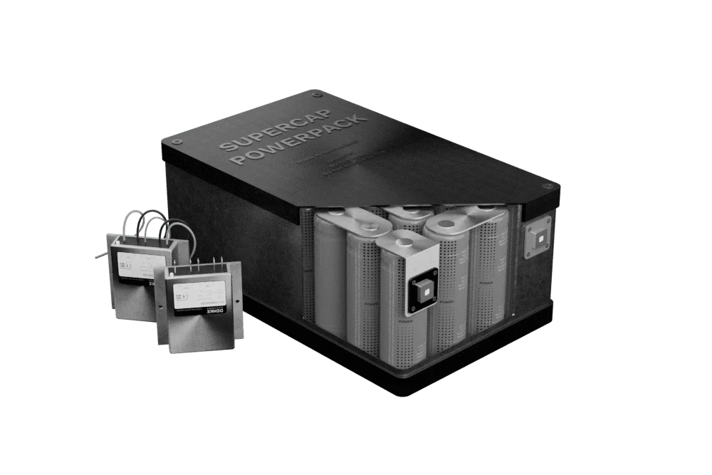 DC/DC-Wandler mit Supercap-Powerpack und Superkondensatoren