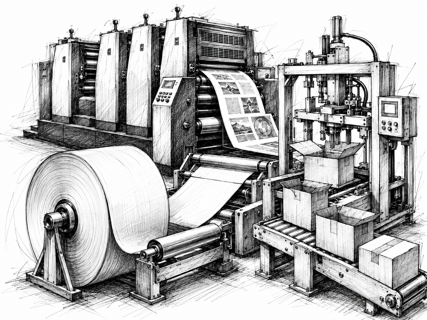 Verpackungs-, Druck- und Papiermaschinen