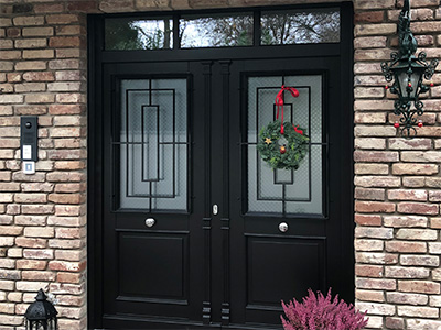 Haustür mit Glasdesign