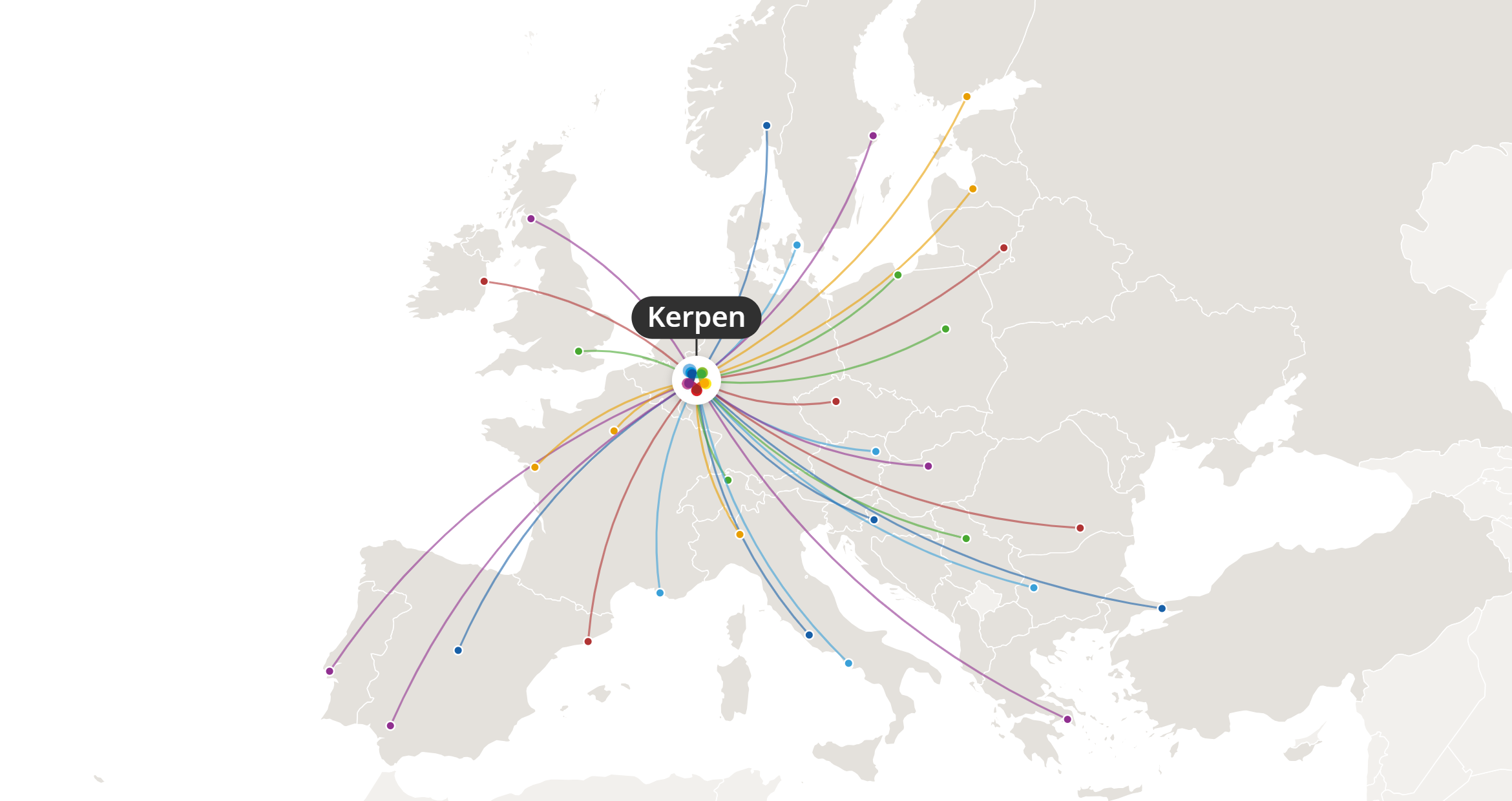 Lieferungen von Kerpen in ganz Europa