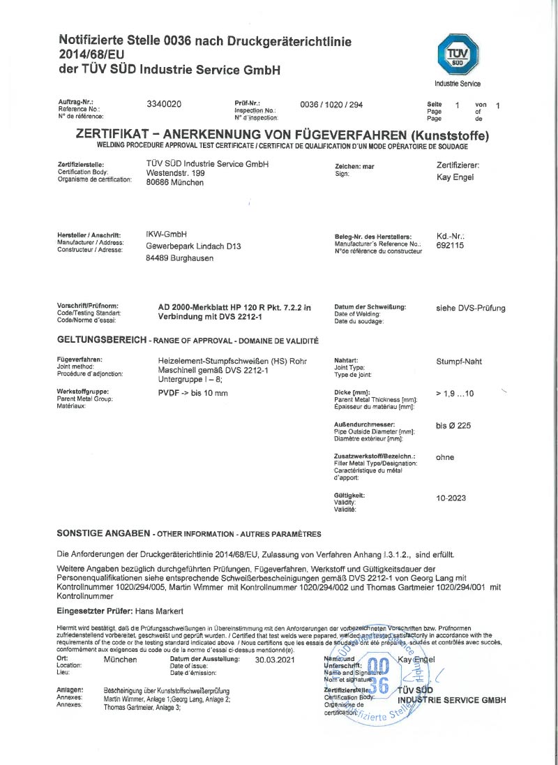 PVDF-Rohrleitungssystem