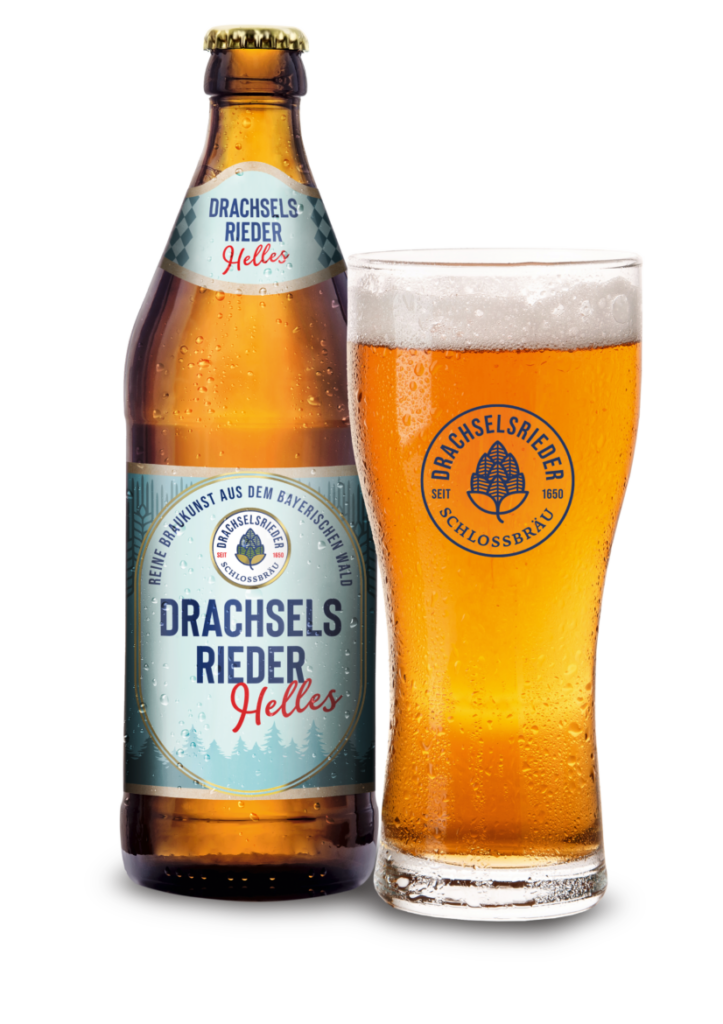 Bierglas mit Flasche