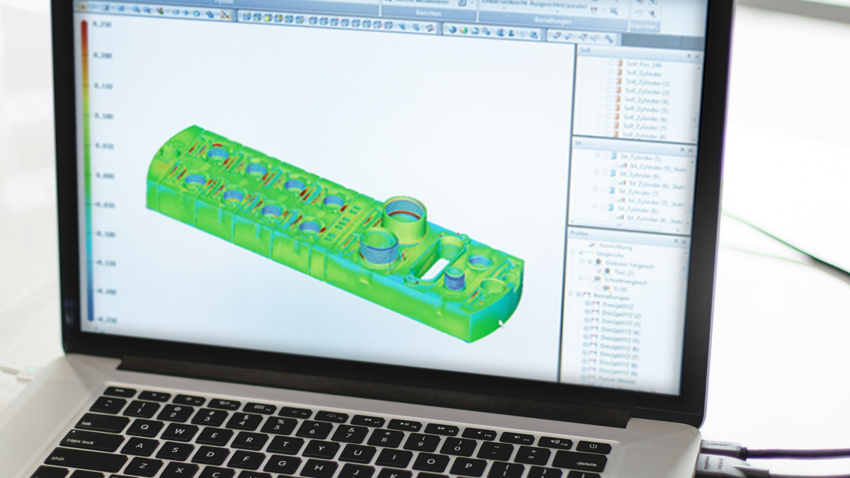 3D-Scan-Auswertung mit Soll-Ist-Vergleich zum CAD-Modell