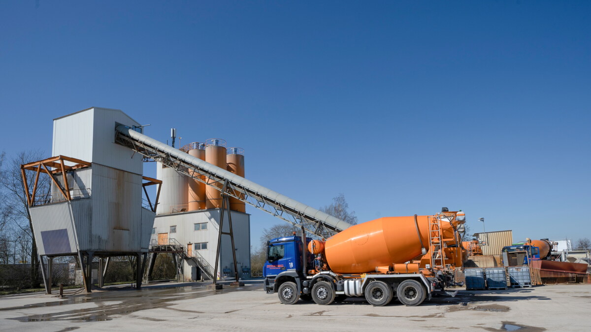 Betonmischer im Einsatz