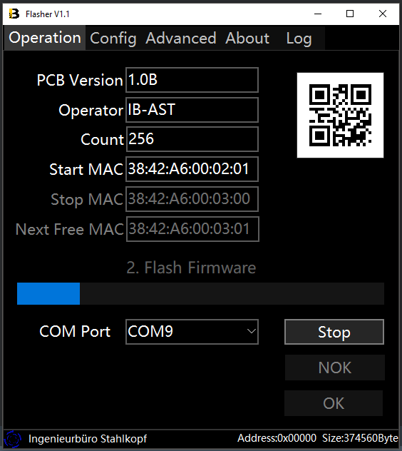 Programmiertool macPRG für MAC-Programmierung und Firmware-Update