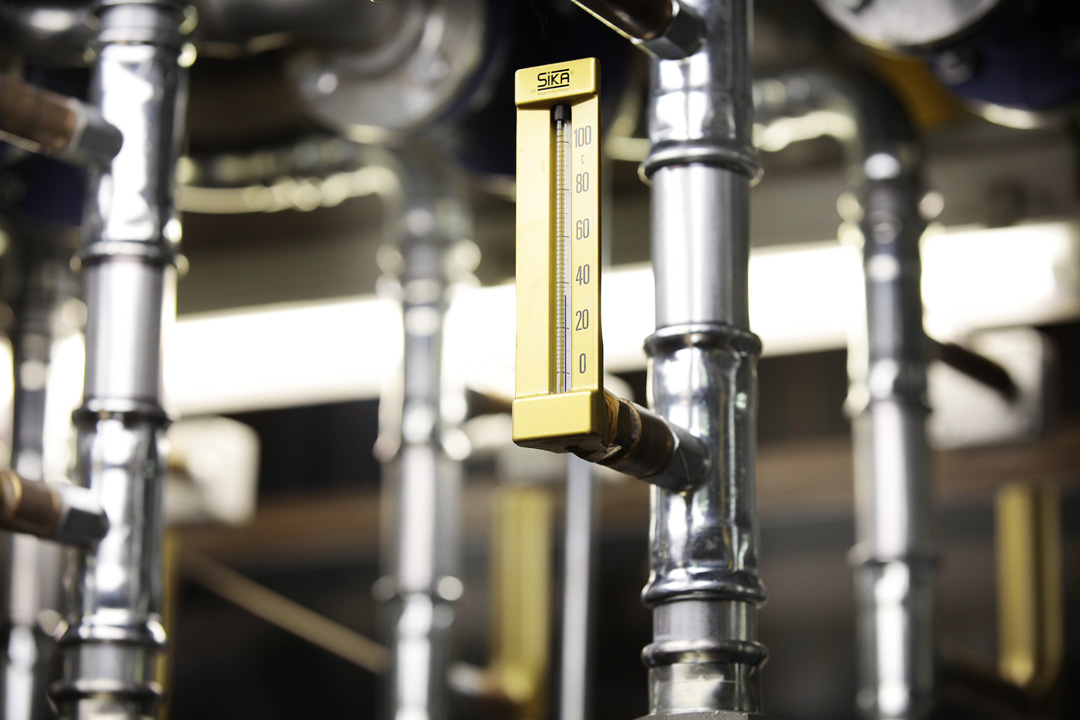 Heizungsanlage Temperaturanzeige