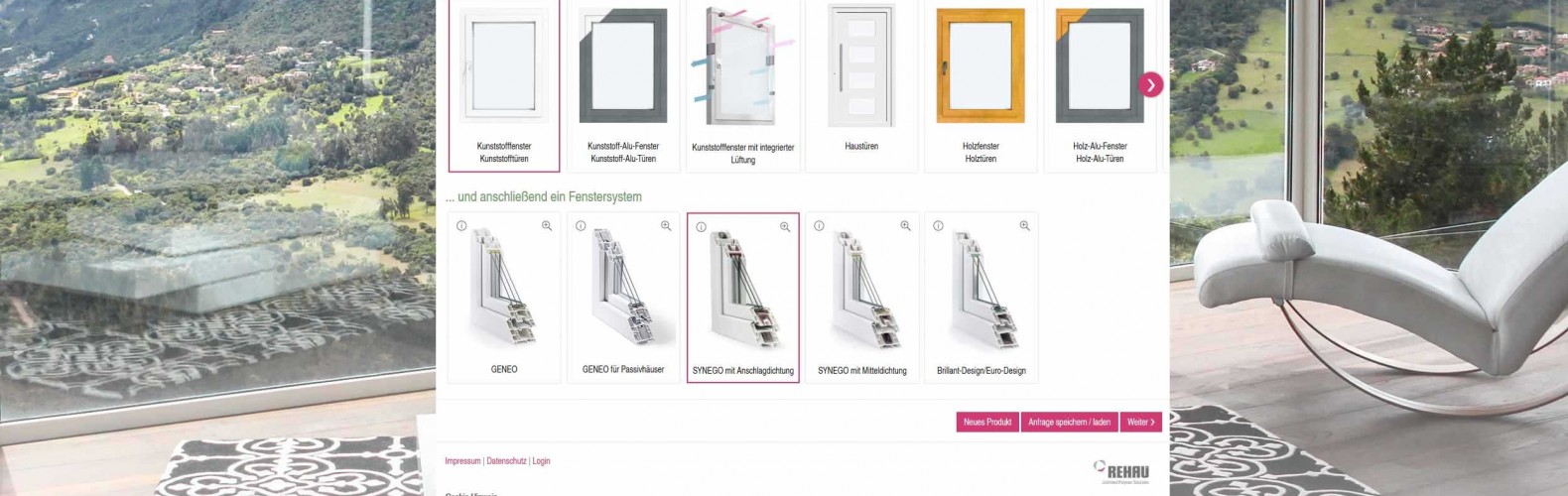 Konfigurator für Fenster und Türen