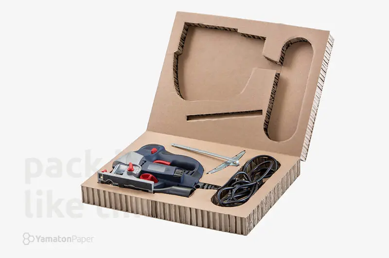 Gestanzte Schutzverpackung für elektrische Geräte