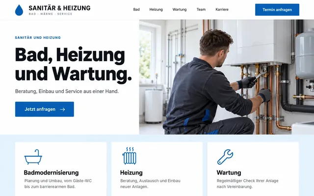 Gestaltungskonzept Sanitär und Heizung