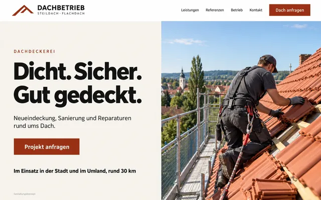 Gestaltungskonzept Dachbetrieb