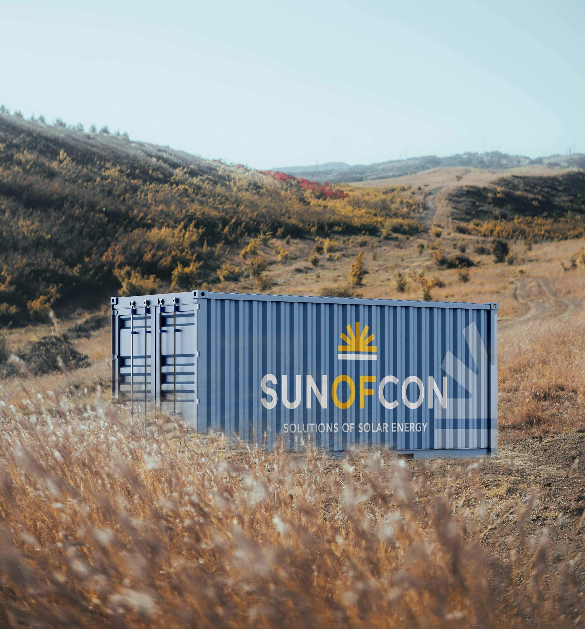 Solarcontainer im Außeneinsatz