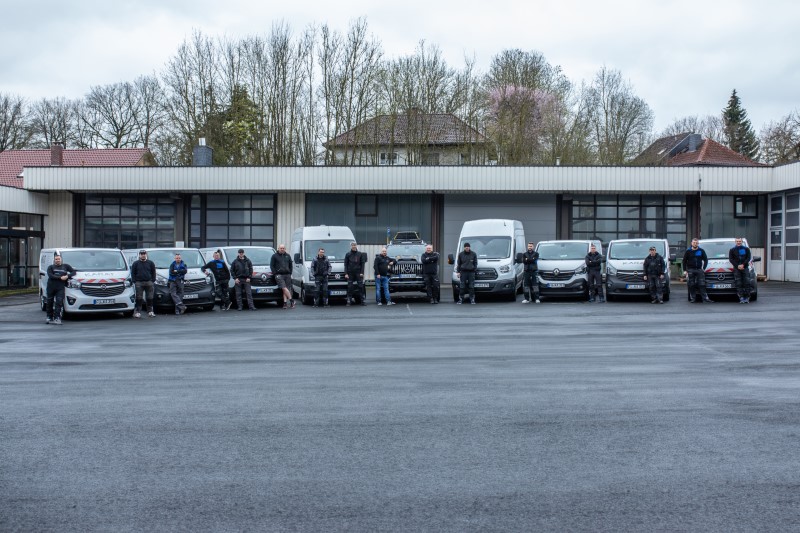 Montageteam im Einsatz