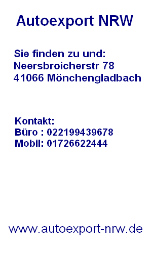 Autoexport NRW Info